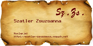 Szatler Zsuzsanna névjegykártya