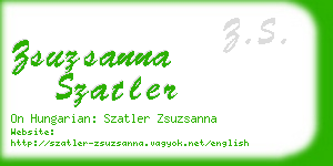 zsuzsanna szatler business card